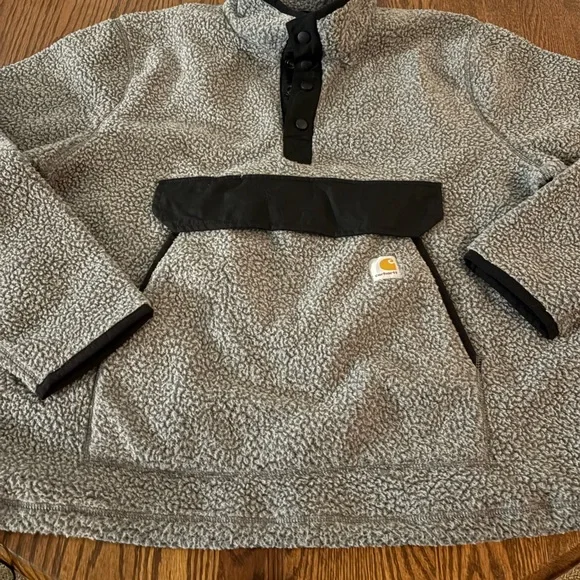 Carhartt Heather Gray Sherpa Pullover - Picture 2 of 5